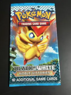 EMPTY Black & White Noble Victories Pokemon Booster Pack - Victini - Image 1