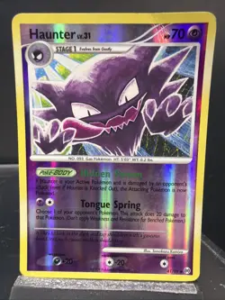 2009 Pokemon, Platinum Arceus, #41/99 Haunter Lv. 31, Reverse Holo Uncommon - Image 1