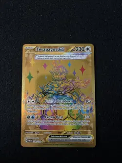 Pokemon TCG Terapagos ex 173/142 Gold SV07: Stellar Crown - Image 1