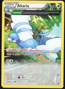 Altaria 74/108 Rare Roaring Skies Pokemon Heavily Played - Image 1