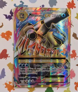 Pokemon M Blastoise EX (Full Art) 102/108 Evolutions Holo Mega English 2016 - Image 1