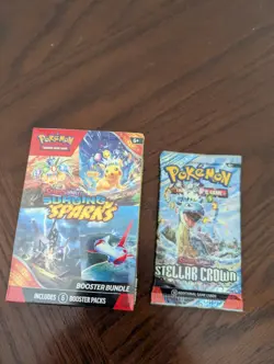 Pokemon Surging Sparks Booster Bundle Box New + 1x Stellar Crown pack free ship! - Image 1