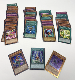 Lot of 46 Cards Yu Gi Oh Yugioh 3 Foil Prisma Holo 43 Commons 1996 LP - Image 1