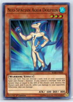 Yugioh Neo-Spacian Aqua Dolphin BLRR-EN049 Near Mint 1st Edition Ultra Rare TCG - Image 1