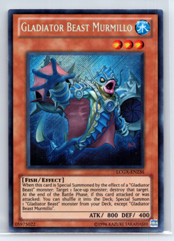 Yugioh Gladiator Beast Murmillo LCGX-EN236 Near Mint Unlimited Secret Rare TCG - Image 1