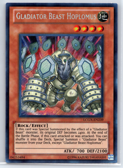 Yugioh Gladiator Beast Hoplomus LCGX-EN239 Near Mint Unlimited Secret Rare TCG - Image 1