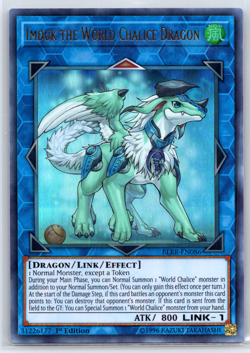 Yugioh Imduk The World Chalice Dragon BLRR-EN086 Near Mint 1st Ed. Ultra Rare - Image 1