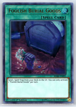 Yugioh Foolish Burial Goods BLRR-EN095 Near Mint 1st Edition Ultra Rare TCG CCG - Image 1