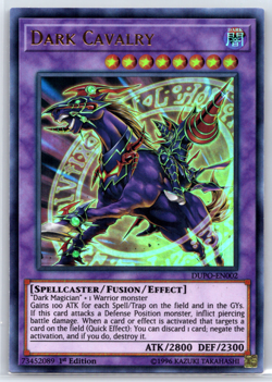Yugioh Dark Cavalry DUPO-EN002 Near Mint 1st Edition Ultra Rare Foil TCG CCG - Image 1