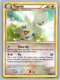 Togetic 39/90 Uncommon HGSS Undaunted Pokemon LP/MP - Image 1