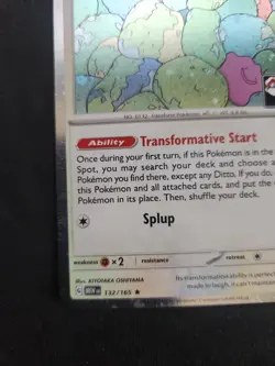 Pokemon 151 Master Set Ditto Cosmos Holo Prize Pack Play Stamp 132/165 - Image 5