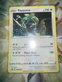 Pokemon TCG Rayquaza - SWSH029 Sword & Shield Black Star Promo W/Swirl - Image 1