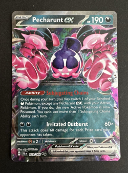 Pecharunt Ex 039/064 Scarlet & Violet Shrouded Fable Pokemon TCG Card - Image 1