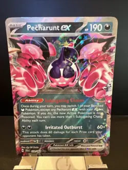 Pokemon TCG Shrouded Fable Pecharunt EX Double Rare Card 039/064 - Image 1