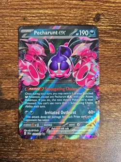 Pecharunt EX 039/064 Double Rare Shrouded Fable Pokemon TCG Card NM/M Condition - Image 1