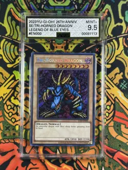 Yu-Gi-Oh! Tri-Horned Dragon LOB-EN000 25th Anniversary Reprint AGS 9.5 - Image 1