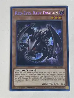 Yugioh Red-Eyes Baby Dragon - 1st Edition Secret Rare NM - Plus Free Holo - Image 1