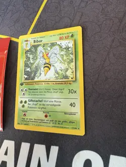 Pokemon Card Beedrill Bibor German Base Set 1st Edition Non Holo 222💎NM +💎 - Image 2
