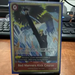 Bad Manners Kick Course OP04-016 Rare Event Sanji 0 Cost One Piece CCG EN Bandai - Image 1