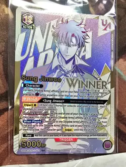 Union Arena Sun Jinwoo Rare Battle Winner Card Solo Leveling NM - Image 1