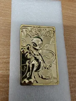 1999 Burger King Pokemon Mewtwo 23k Gold Plated Trading Card - Image 1