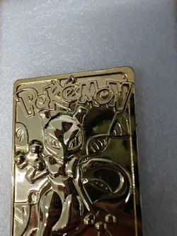1999 Burger King Pokemon Mewtwo 23k Gold Plated Trading Card - Image 4
