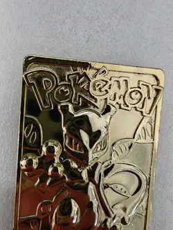 1999 Burger King Pokemon Mewtwo 23k Gold Plated Trading Card - Image 5
