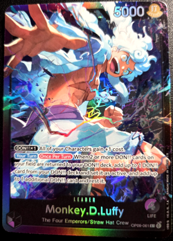 Monkey.D.Luffy OP09-061 ONE PIECE Tcg Card Game NM PURPLE/BLACK Leader - Image 1