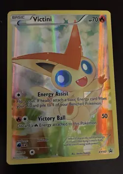 Victini Pokemon Card Holofoil XY117 Black Star Promo - Image 1
