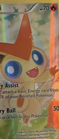 Victini Pokemon Card Holofoil XY117 Black Star Promo - Image 4