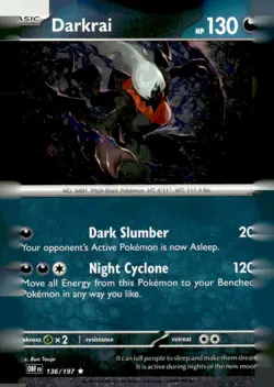 Darkrai (Cosmos Holo) 136/197 Holo Rare Miscellaneous Cards & Products Holo NM - Image 1