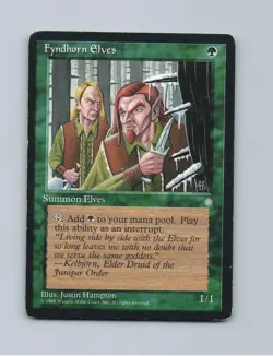 Fyndhorn Elves 132 Common Ice Age Magic: The Gathering Damaged - Image 1