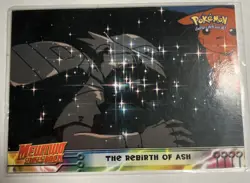 THE REBIRTH OF ASH #38 - BLUE Logo NONHOLO MEWTWO SB - TOPPS POKEMON CARD - LP - Image 1