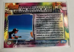 THE REBIRTH OF ASH #38 - BLUE Logo NONHOLO MEWTWO SB - TOPPS POKEMON CARD - LP - Image 2