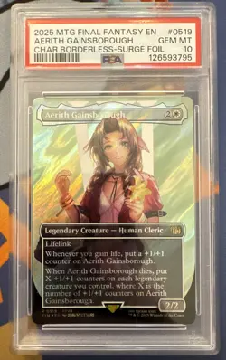 Aerith Gainsborough (Borderless) (Surge Foil) Final Fantasy Foil - Image 1