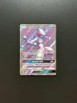 Pokemon TCG Mewtwo GX Full Art Holo Ultra Rare Shining Legends 72/73 190 HP - Image 1