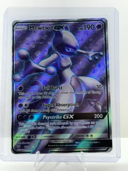 Pokemon Mewtwo GX 72/73 Shining Legends Full Art Holo Ultra Rare English - Image 1