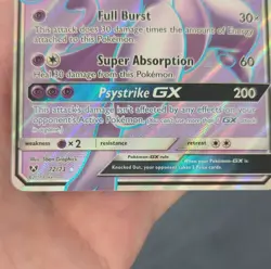 [NM] Mewtwo GX 72/73 Shining Legends Ultra Rare Holo Full Art Psychic - Image 3