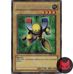 Yugioh Beta The Magnet Warrior DOR-E002 Prismatic Secret Rare MP - Image 1