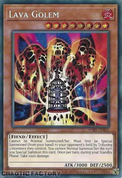 YUGIOH RA01-EN001 Lava Golem Secret Rare 1st Edition NM - Image 1