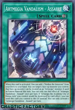 YUGIOH DUAD-EN057 Artmage Vandalism -Assault- Common 1st Edition NM - Image 1