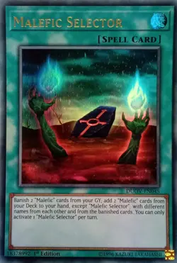 DUOV-EN045 MALEFIC SELECTOR ULTRA RARE 1ST EDITION YuGiOh CARD - Image 1