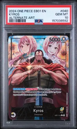 PSA 10 Kyros EB01-040 Alternate Art Foil One Piece CCG EN 2024 - Image 1