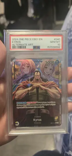 PSA 10 Kyros EB01-040 Alternate Art Foil One Piece CCG EN 2024 - Image 4