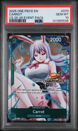 2025 ONE PIECE CHAMPIONSHIP 2025-26 EVENT PACK #070 CARROT PSA 10 - Image 1
