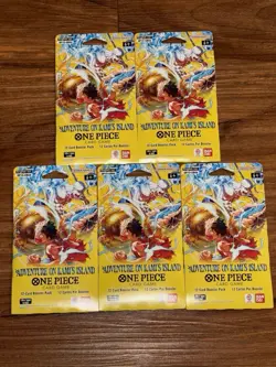 One Piece TCG OP15 EB04 Adventure On Kami’s Island Sleeved Booster New Lot Of 5 - Image 1