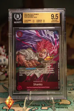 One Piece SHANKS P-083 CS EVENT GOLD STAMPED BGS 9.5 - Image 1