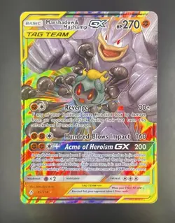 Marshadow & Machamp GX 82/214 Unbroken Bonds 2019 Tag Team Pokemon Card TCG - Image 1