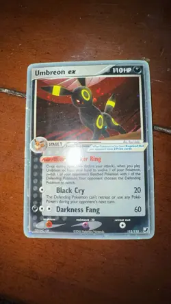 Umbreon ex 112/115 EX Unseen Forces 2005 Holo Rare Pokemon Card TCG Played - Image 1