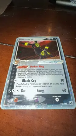Umbreon ex 112/115 EX Unseen Forces 2005 Holo Rare Pokemon Card TCG Played - Image 5